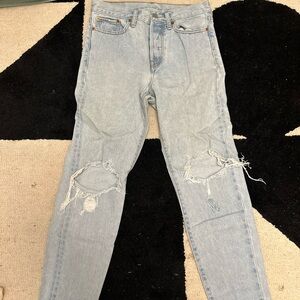 Light Blue Distressed Jeans